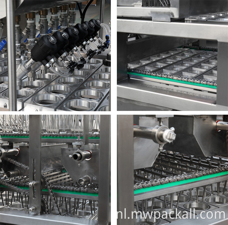 Automatisch op maat gemaakte pneumatische drinkwater plastic beker vulling montage machine